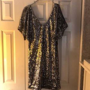 Arden B silver sequin dress